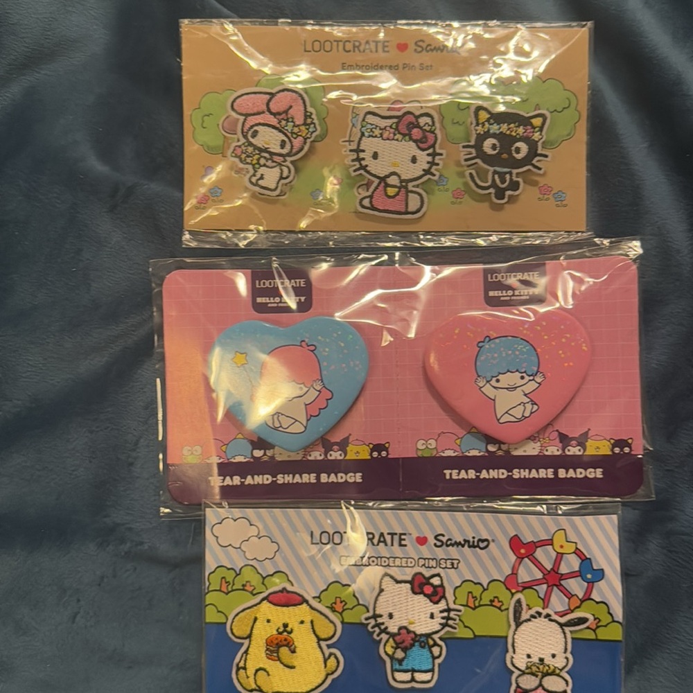 Hello Kitty and Friends , Sanrio Lootcrate pins.